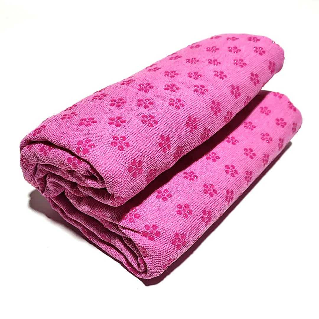 Rose red Plum Blossom Yoga Towel Mat with absorbent, thick, non-slip surface, portable and cushioned fitness blanket 183x63 cm