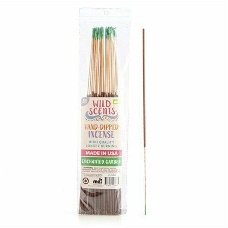 Wild Scents Enchanted Garden hand-dipped incense sticks pack of 40 for aromatherapy and home fragrance