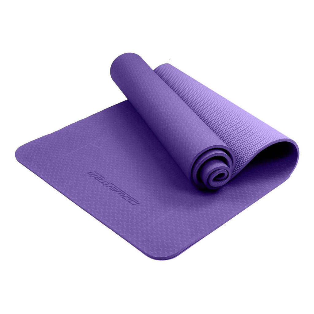 Powertrain Eco-friendly Dual Layer 6mm Yoga Mat | Dark Lavender | Non-slip Surface