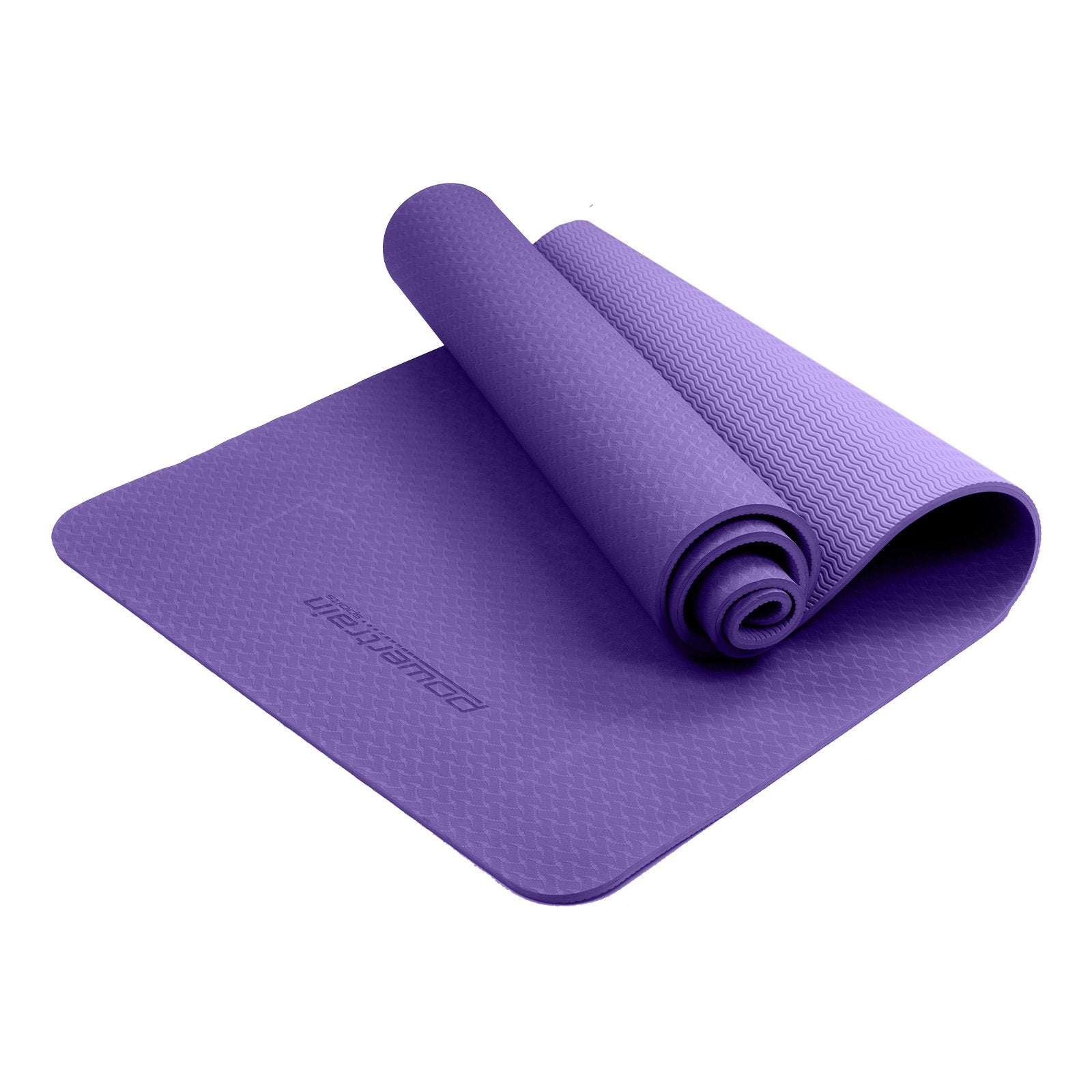 Powertrain Eco-friendly Dual Layer 6mm Yoga Mat | Dark Lavender | Non-slip Surface
