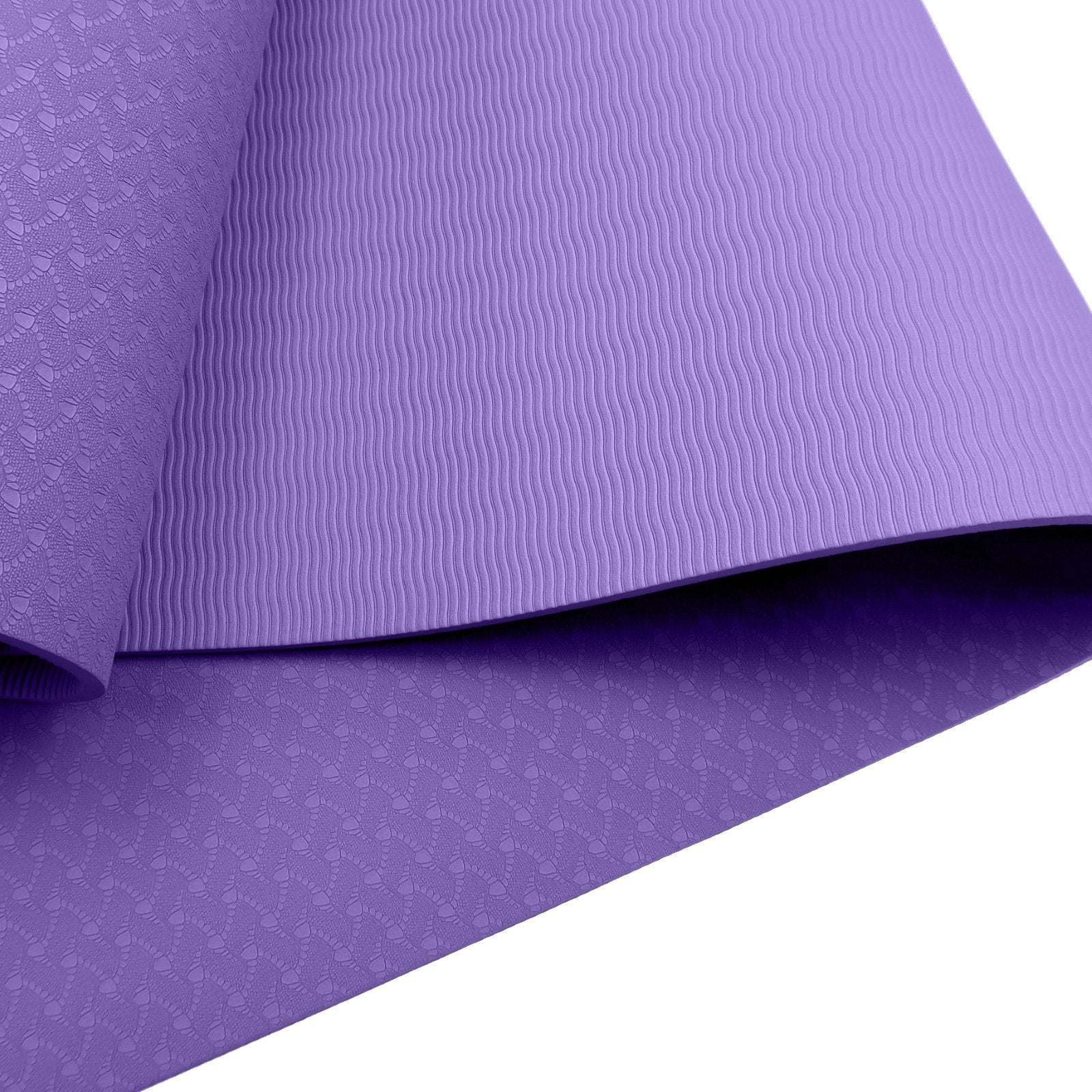 Powertrain Eco-friendly Dual Layer 6mm Yoga Mat | Dark Lavender | Non-slip Surface