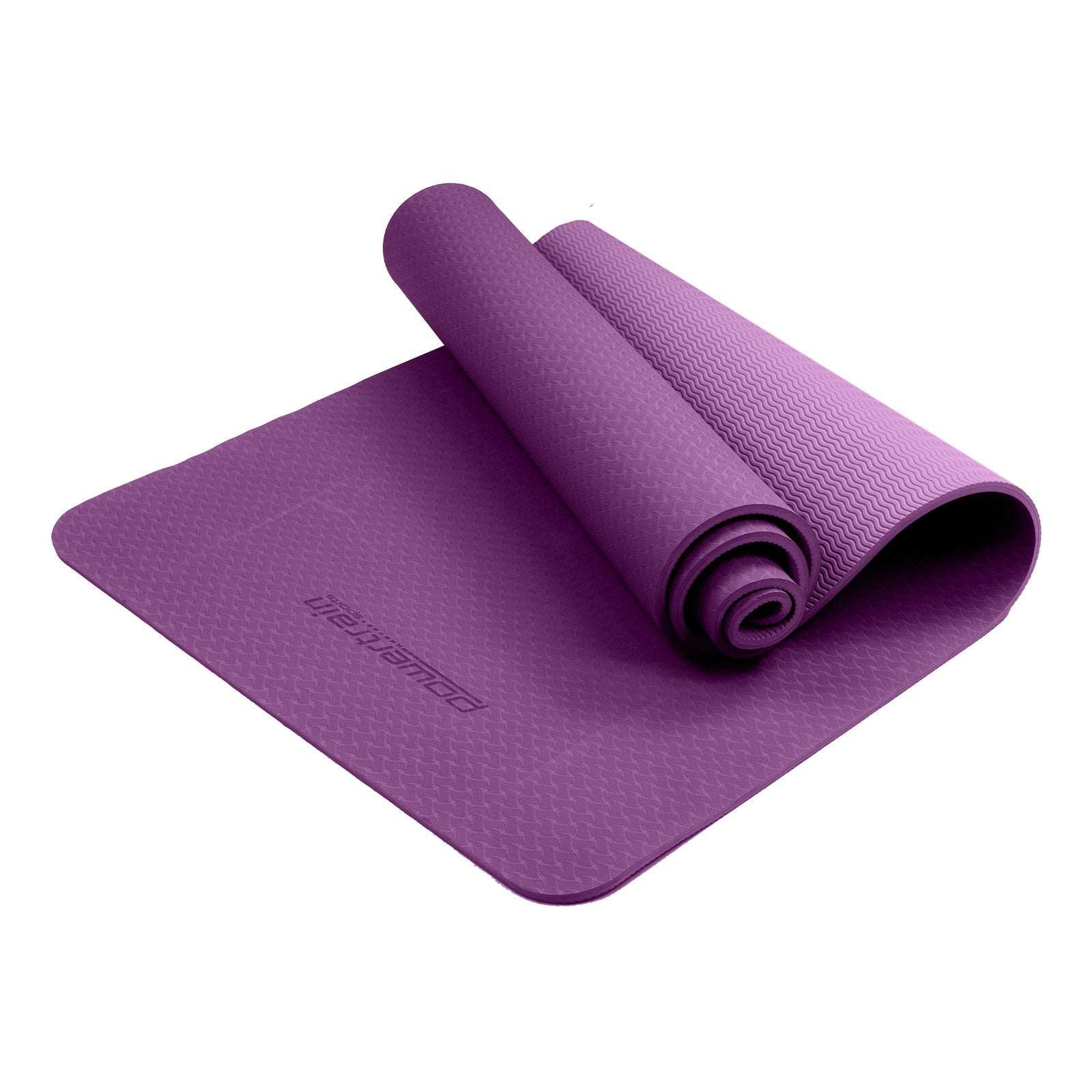 Powertrain Eco-friendly Dual Layer 6mm Yoga Mat | Royal Purple | Non-slip Surface