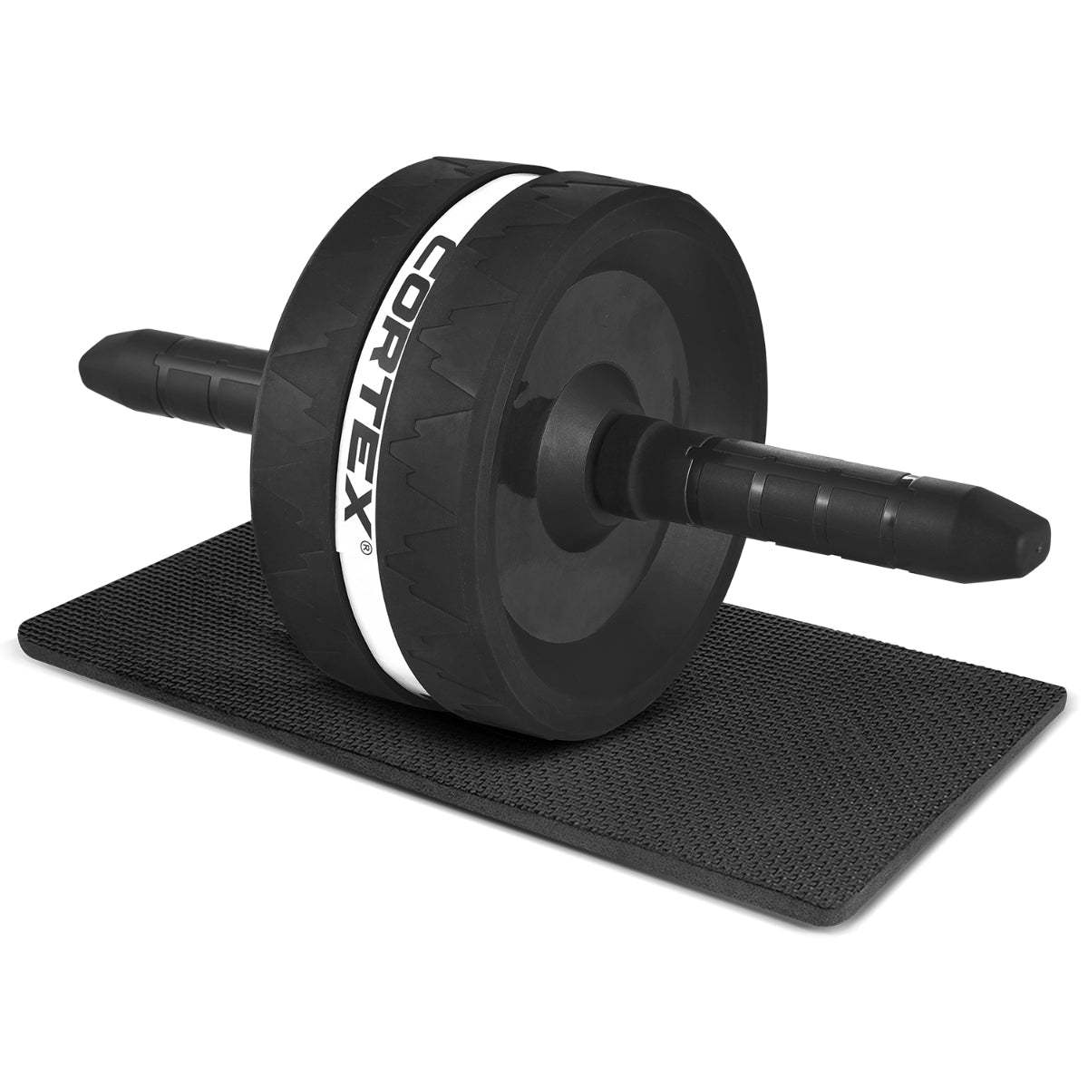 CORTEX Ab Roller with ergonomic grips and knee pad for intense core and abdominal workouts