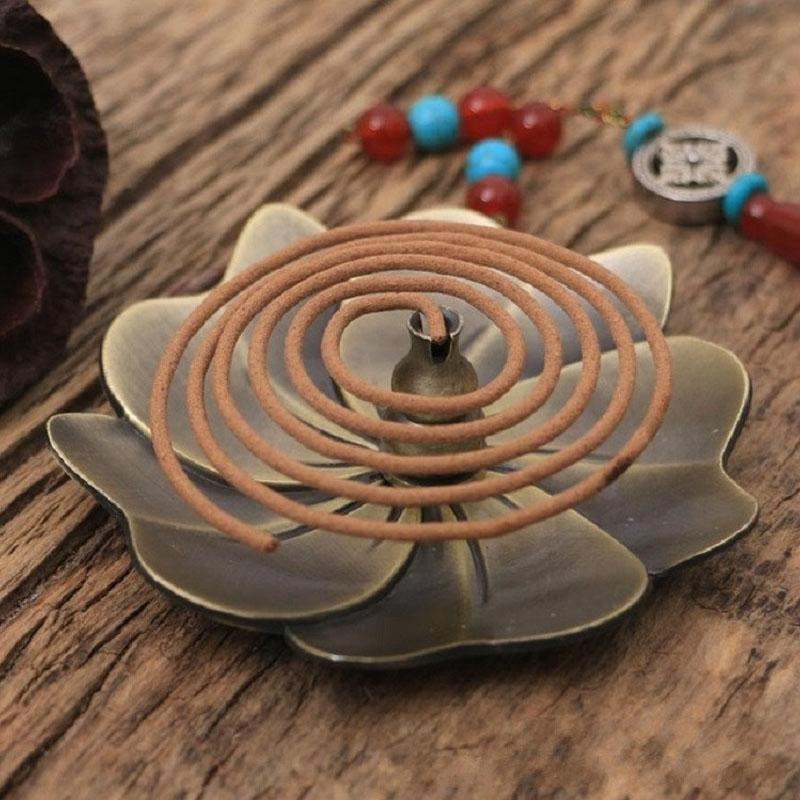 Vintage Alloy Incense Burner - Creative Sandalwood Furnace for Bedroom - Bronze