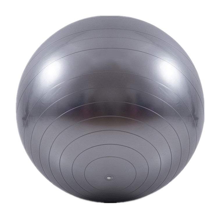 Grey 65cm anti-burst yoga ball with non-slip surface for Pilates and core strength exercises