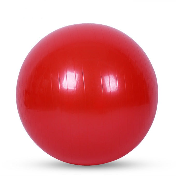 Red 65cm anti-burst yoga exercise ball for Pilates and core strength with non-slip surface