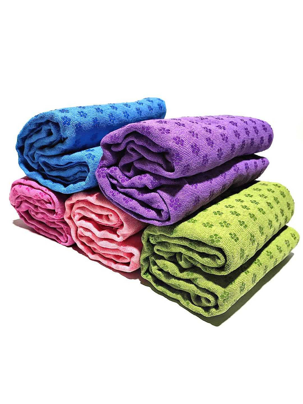 Green Plum Blossom Yoga Towel Mat- Absorbent, Thick, Non-Slip, Portable Fitness Blanket 183*63CM