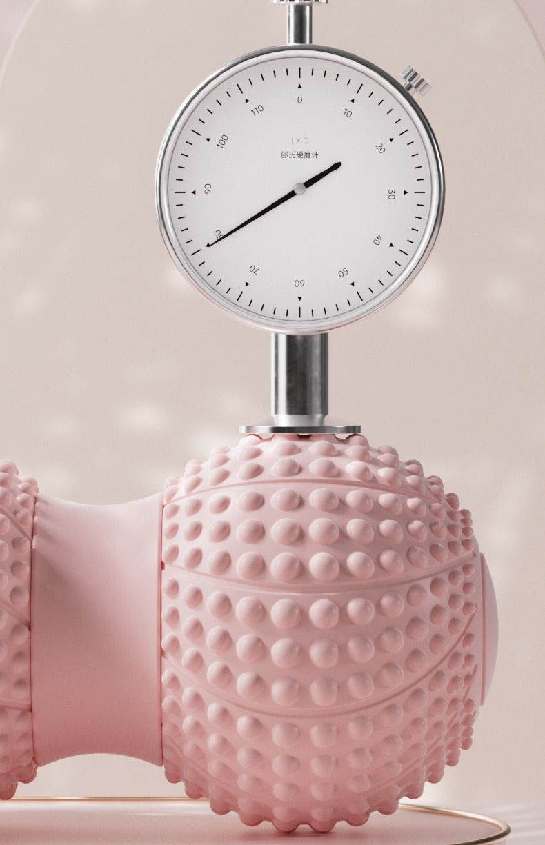 Pink 2pcs Fascia Ball Foot Arch Massager Peanut Ball for Muscle Relaxation, Deep Tissue Release, Yoga Massage 6.5*6.5*13CM