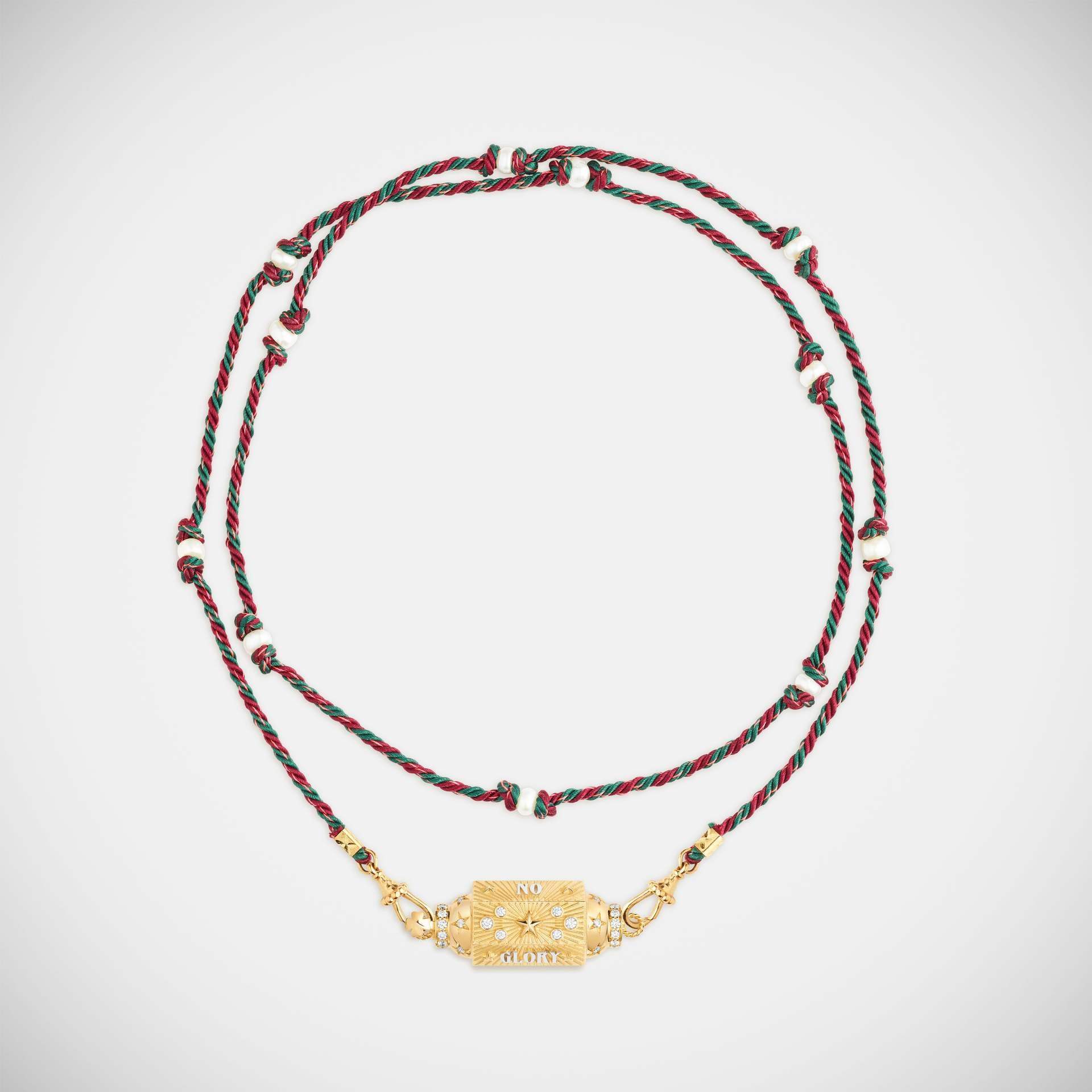 Mystical Tarot Charm Necklace with gold-plated star pendant on a colorful boho cord chain