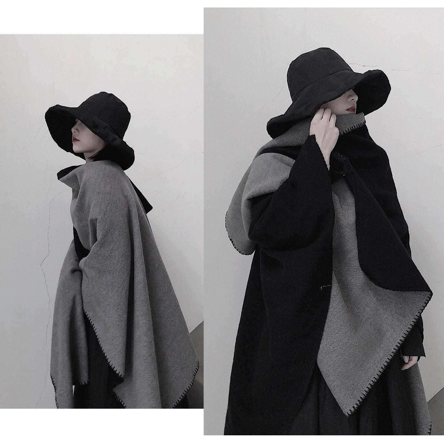 Grey Yoga Wrap Shawl