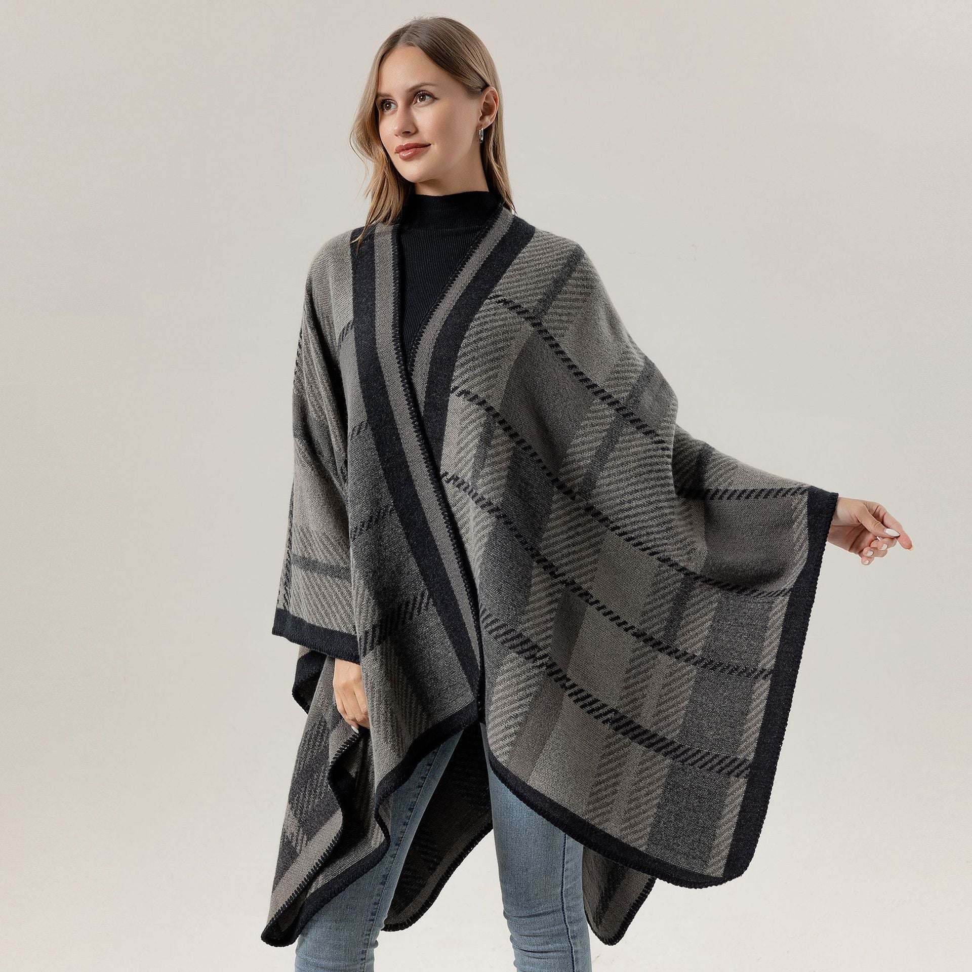 Grey Yoga Wrap Shawl