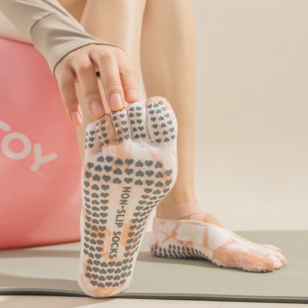 2 Pairs Light Green Tie-Dye Non-Slip Yoga Socks for Women - Five-Toe CNon-Slip Yoga Socks for Women - Five-Toe Cotton Blend Socks for Pilates and Indoor Sports
Enhance your yoga or Pilates practice with these non-slip five-toe socks foSports & Fitness > Exercise, Gym & Fitness > Yoga & PilatesShantiwearsShantiwearsLight Green Tie-Dye