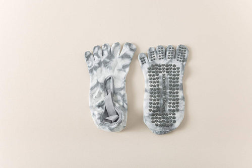 2 Pairs Grey Tie-Dye Non-Slip Yoga Socks for Women - Five-Toe Cotton BNon-Slip Yoga Socks for Women - Five-Toe Cotton Blend Socks for Pilates and Indoor Sports
 
 Enhance your yoga or Pilates practice with these non-slip five-toe socksSports & Fitness > Exercise, Gym & Fitness > Yoga & PilatesShantiwearsShantiwearsNon-Slip Yoga Socks